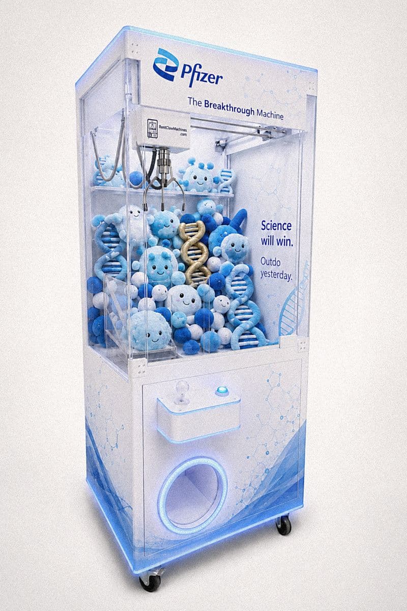 Pfizer branded Event Claw 31L example build: The Breakthrough Machine