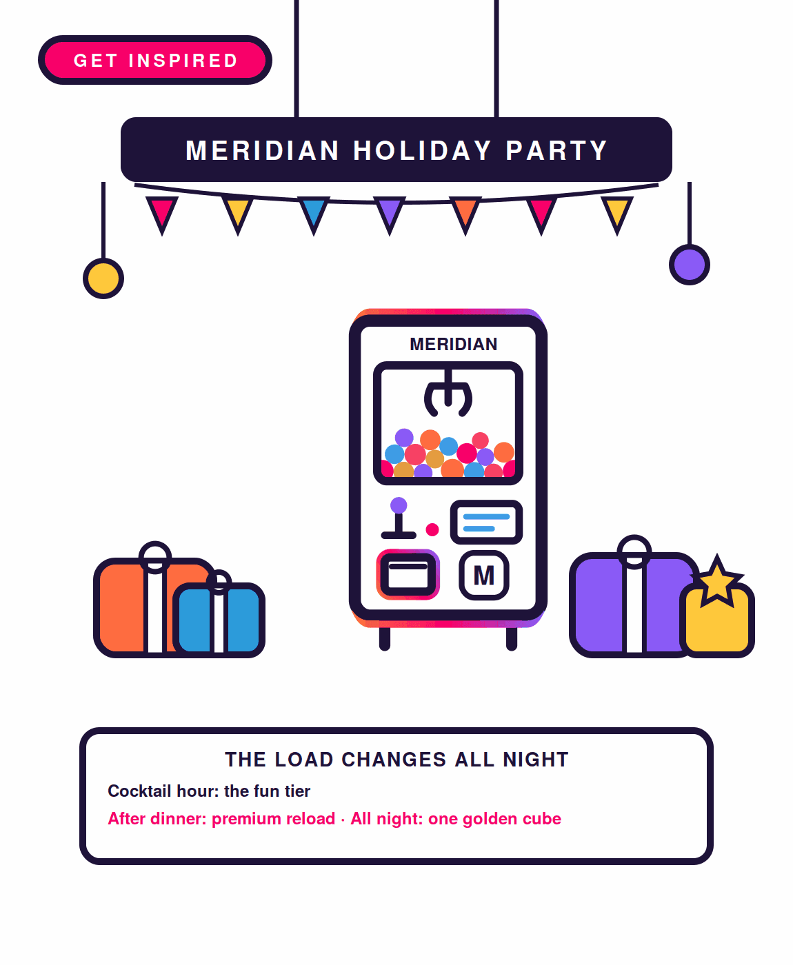 Concept illustration: The Twelve Days Drop, a claw machine idea for this event type